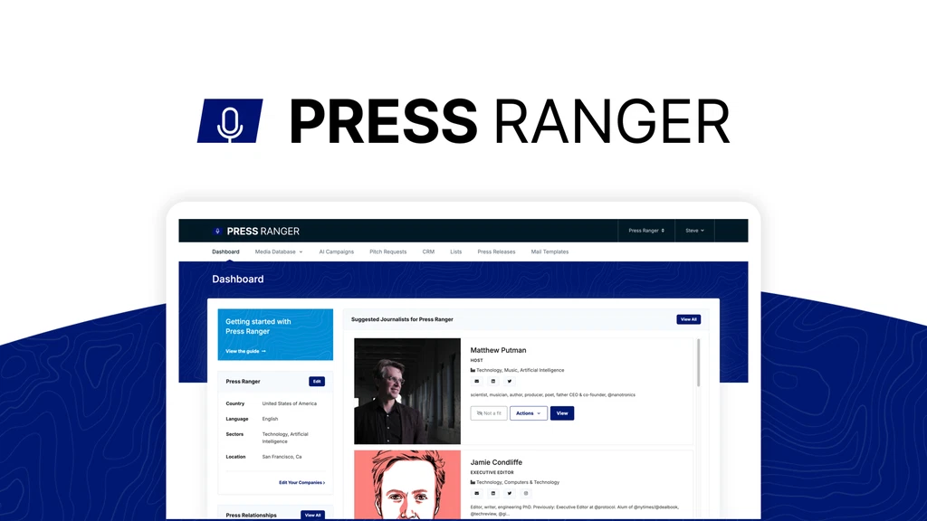 Press Ranger AppSumo Lifetime Deal Review dashboard screenshot